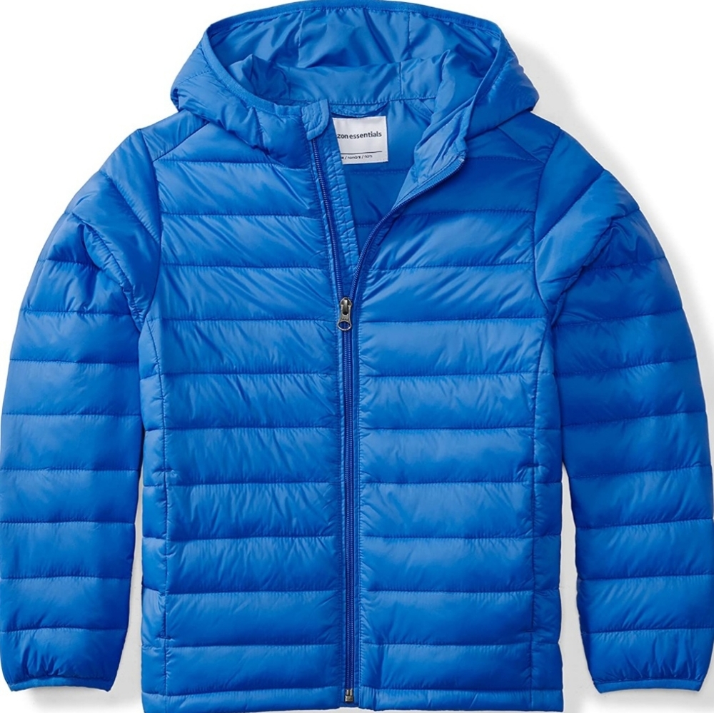 Amazon Essentials Children's Lightweight Water-Resistant Hooded Puffer C…